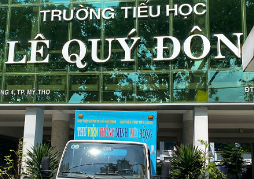 Chuyến xe Thư viện thông minh lưu động 6/3/2025 tại Trường tiểu học Lê Quý Đôn, Thành phố Mỹ Tho